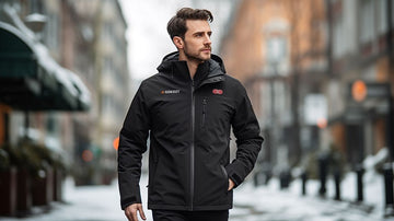 a men wearing gokozy heated jacket