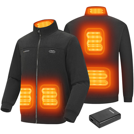 Men's Heated Fleece Jacket with 7.4V Battery