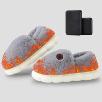 Heated Slippers for Women with 5000mAh Battery – Soft Electric Warm House Shoes for Winter Comfort