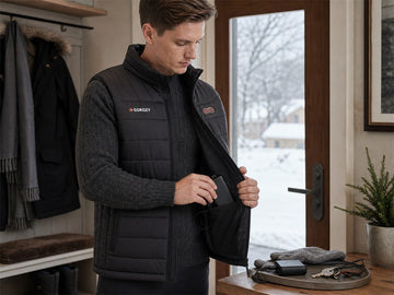 GPT Image 2.0 reference-generated GOKOZY heated vest with compatible 5V USB power bank