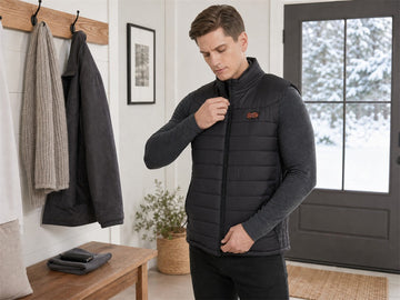 GOKOZY USB heated vest and compatible power bank prepared for practical winter use