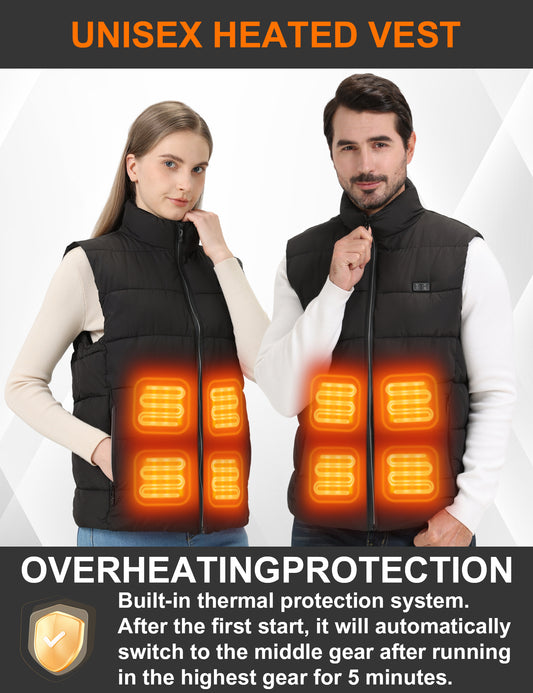 Heated Gilet for Men with Power Bank