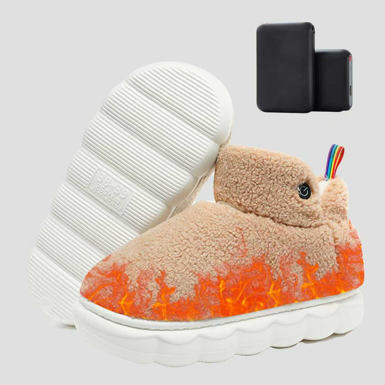 Rechargeable Heated Slippers for Women with 5000mah Batteries