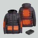 Gilet Chauffant Homme Avec Batterie 10000mAh – 6 Zones Chauffantes – 3 Niveaux De Température (40-60°C) – Polaire Micro-douce – Vert - 8